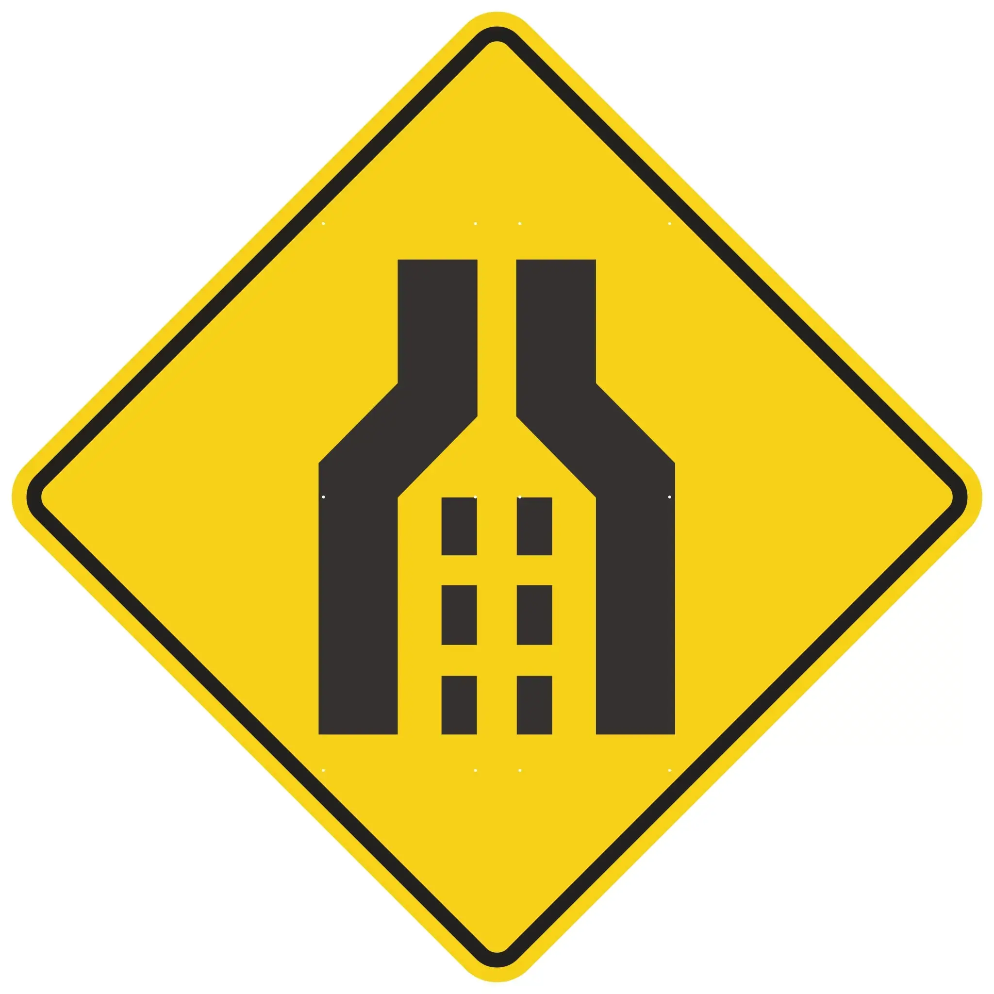 Road Sign - Double Merge