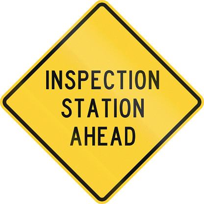 Road Sign - Inspection Station Ahead
